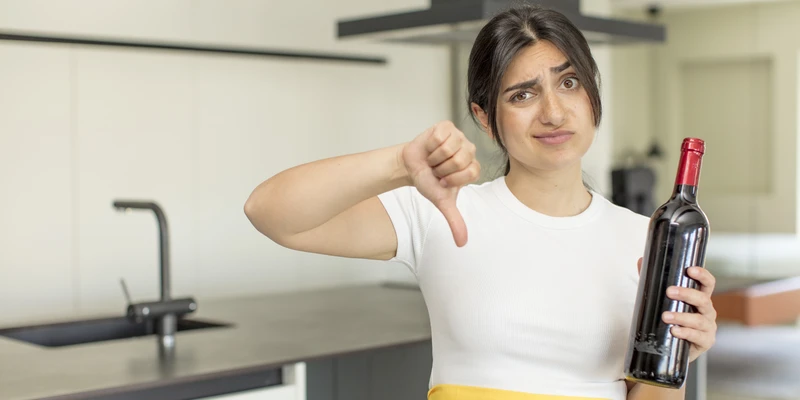 twilight alcohol detox woman holding bottle wine