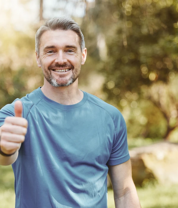 twilight environment man giving thumbs thumb enviroment