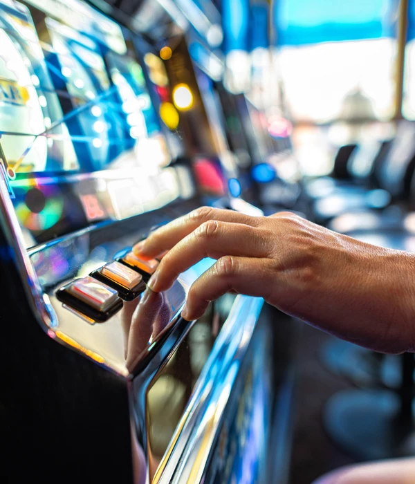 twilight gambling addiction person using slot machine play game