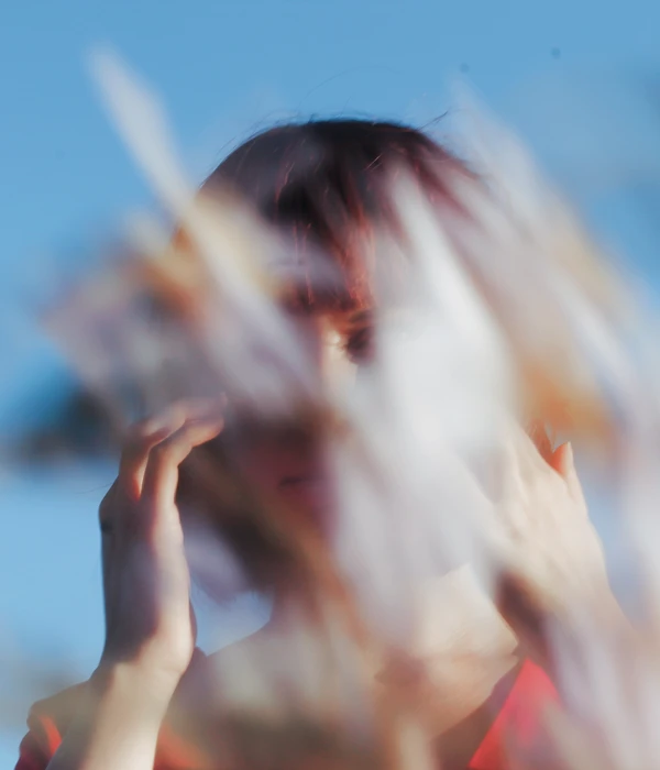 twilight marijuana woman hair blowing wind