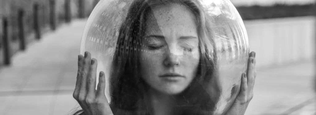 twilight mental health woman hands face