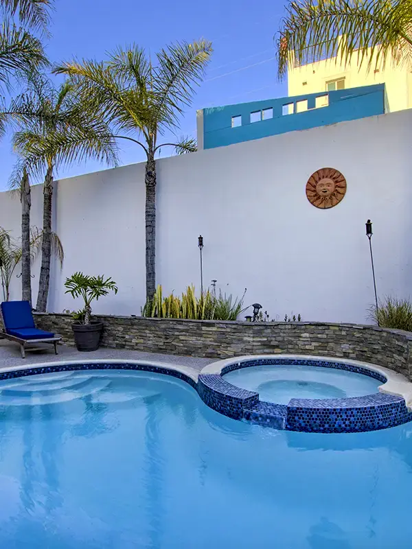 twilight pool blue white