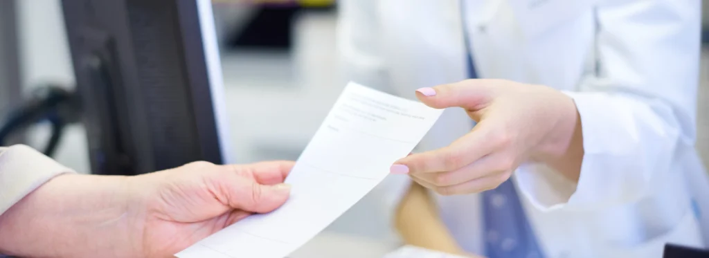 twilight prescription drug person holding business card hand