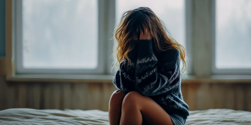 twilight woman sitting bed looking out window sex porn